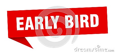 early bird speech bubble. Vector Illustration