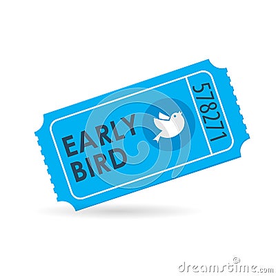 Early bird ticket icon Vector Illustration