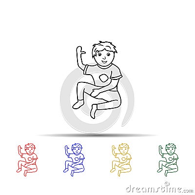 early boyhood multi color style icon. Simple thin line, outline vector of generation icons for ui and ux, website or mobile Stock Photo