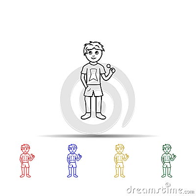early boyhood multi color style icon. Simple thin line, outline vector of generation icons for ui and ux, website or mobile Stock Photo