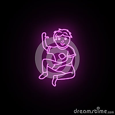 Early boyhood neon icon. Simple thin line, outline vector of generation icons for ui and ux, website or mobile application Stock Photo