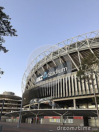Early evening at ANZ Stadium in Sydney Olympic Park Editorial Stock Photo