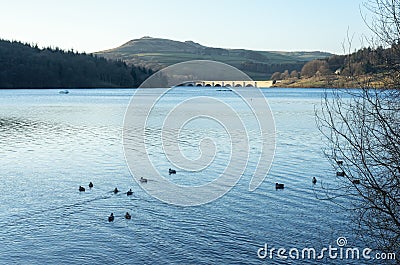 Ladybower Reservoir, Derwent Valley, Derbyshire, England Stock Photo