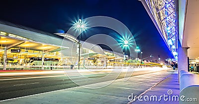 early morning action at san jose california international airport Stock Photo