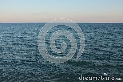 Early morning Black Sea, closed marine landscape. Stock Photo