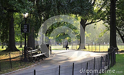 Early morning in Central Park NYC Stock Photo