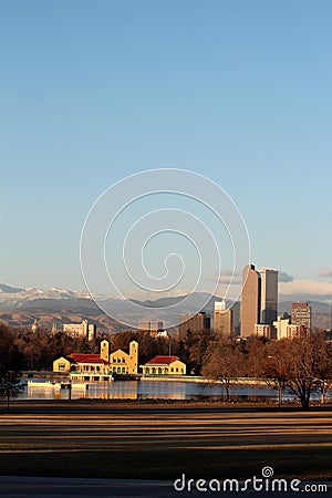 Early Morning in City Park, Denver, Colorado Stock Photo