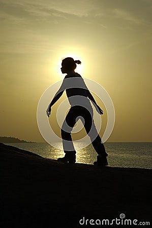 Early Morning Conqueror! Ko Samui, Thailand. Stock Photo