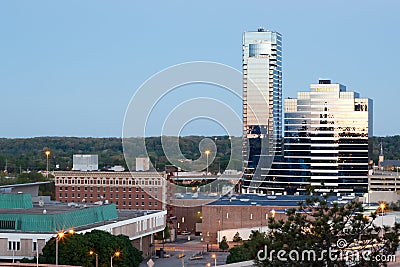 Early morning Grand Rapids Michigan Editorial Stock Photo