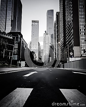 Business district in GZ Editorial Stock Photo