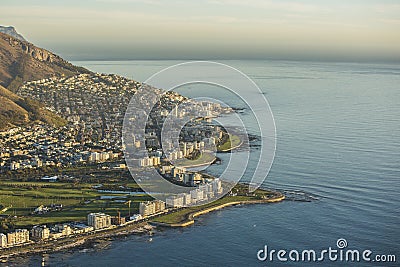 Early morning Harbour sunrise in Capetown South Africa Stock Photo