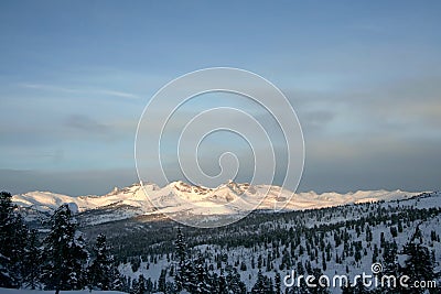 Early morning in the mountains Stock Photo