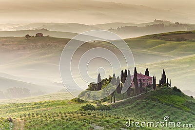 Early morning in Tuscany Stock Photo