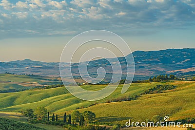 Early morning in Tuscany Stock Photo