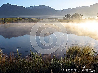 Early morning vapour Stock Photo