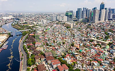 EARLY MORNING VIEW METRO MANILA, PHILIPPINES Editorial Stock Photo