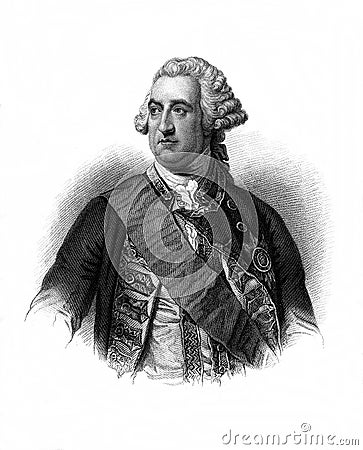 Portrait of an Eighteenth Century British Admiral Stock Photo