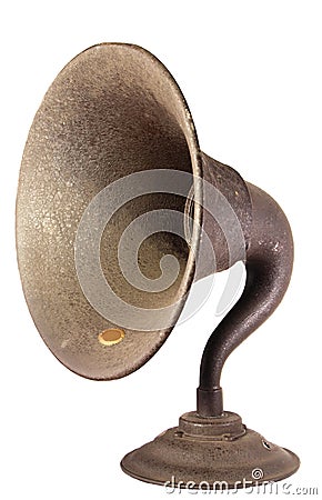 Early Radio Loudspeaker Horn Stock Photo