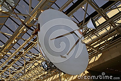 Early satellite dish in museum Editorial Stock Photo