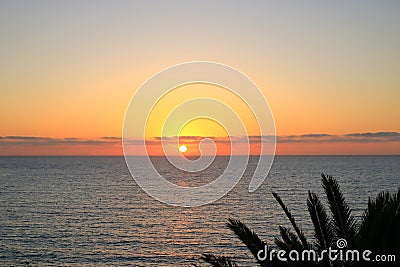 Early at the Sotavento Beach, Sunrise in Costa Calma, Fuerteventura, Spain Stock Photo