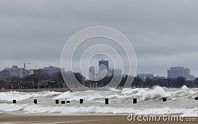 Roiling Lakefront Editorial Stock Photo