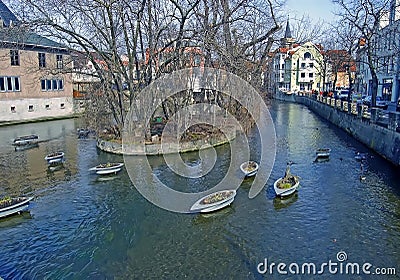An Early Springtime Morning in Erfurt,Germany Editorial Stock Photo