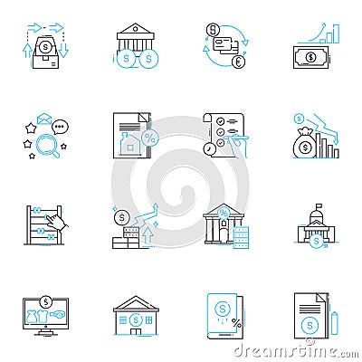 Early-stage investment linear icons set. Seed, Angel, Venture, Startup, Series A, Capital, Incubator line vector and Vector Illustration