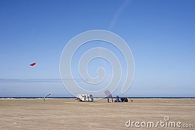 Early start of the kite festival Editorial Stock Photo
