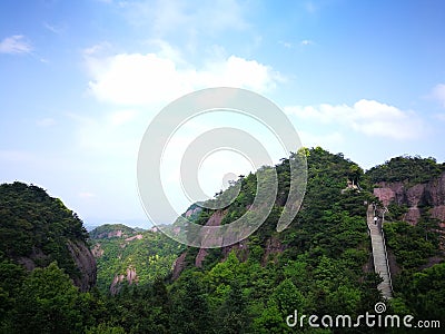 The early summer view of the danxia formland Editorial Stock Photo