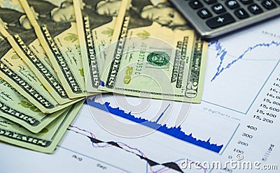 Earn money from stock market Stock Photo