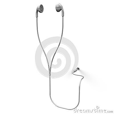 Earphone Cartoon Illustration