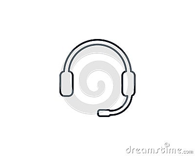 Earphone, Headset, Headphone Icon Design Template Elements Vector Illustration