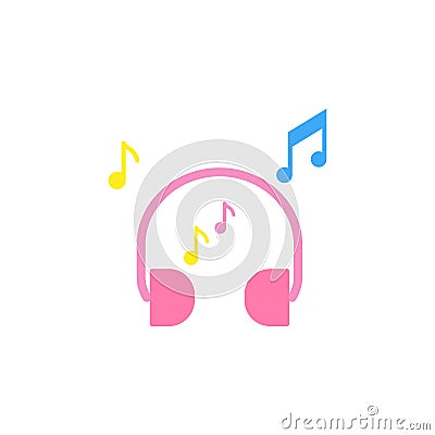 Earphone line icon. Signs and symbols can be used for web, logo, mobile app, UI, UX Stock Photo