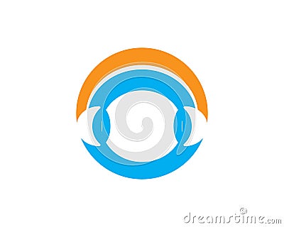 Earphone logo design template Vector Illustration