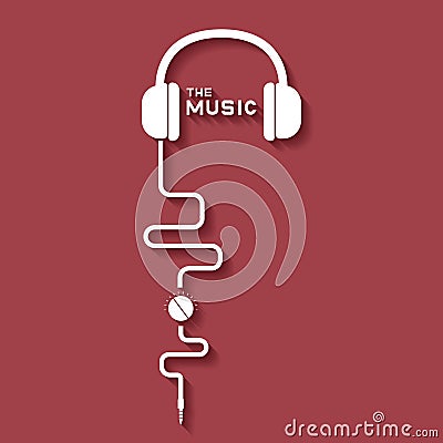 Earphone music Vector Illustration