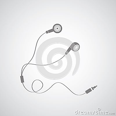 Earphone symbol Vector Illustration