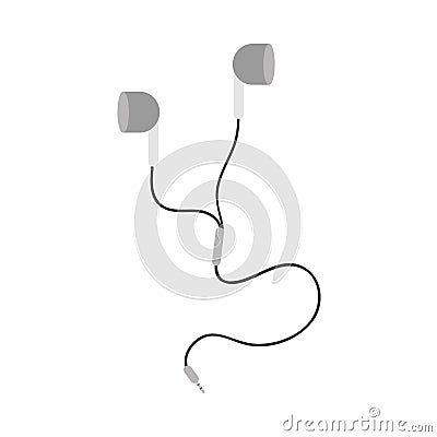 earphones audio device Vector Illustration