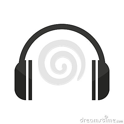 earphones audio device icon Cartoon Illustration