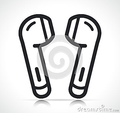 Earphones icon isolated line design Vector Illustration