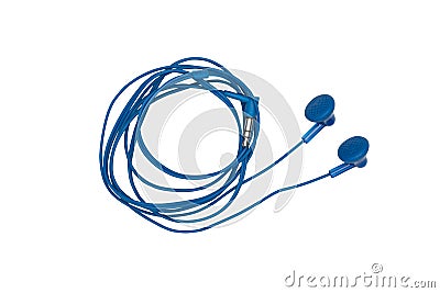 Earphones isolated on white background Stock Photo