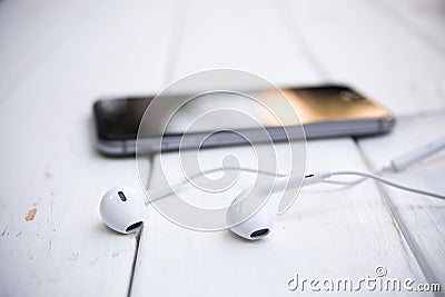 Earphones Stock Photo