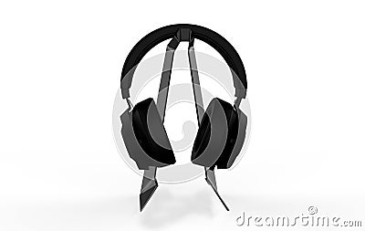 Earphones Cartoon Illustration