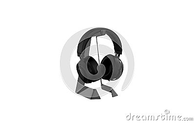 Earphones Cartoon Illustration