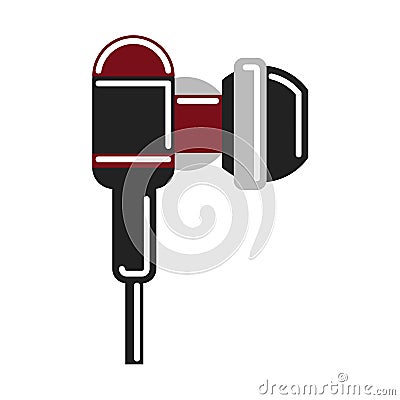 earphones on white. Vector Illustration