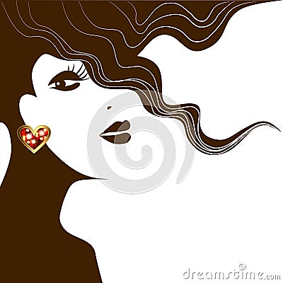 Earring Vector Illustration