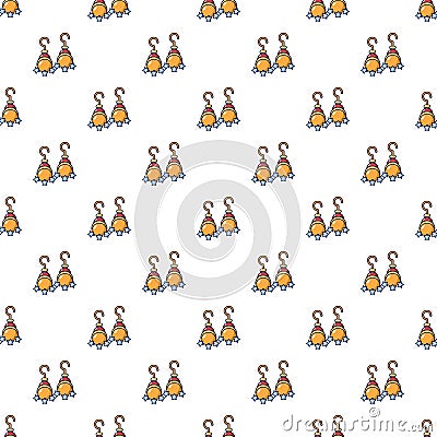 Earrings pattern seamless Vector Illustration