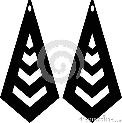 Earrings template svg vector cutfile for cricut and silhouette Stock Photo