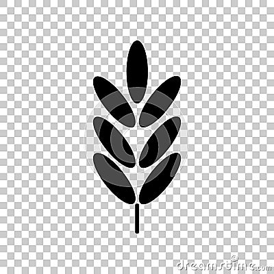 Ears of wheat, cereal. Ear of oats. rye ears. Vector icon illustration Vector Illustration