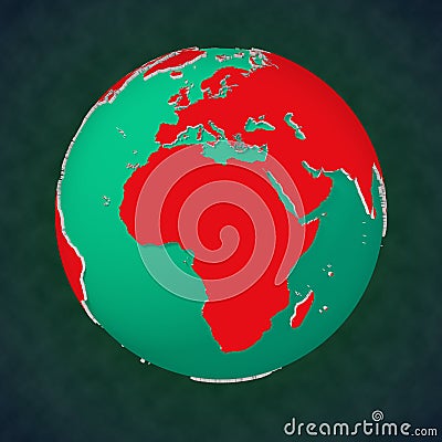 Earth Africa Europe View Stock Photo