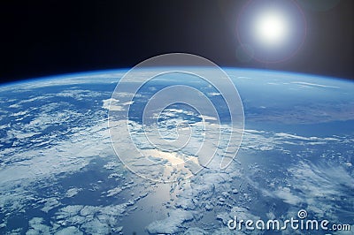 Earth atmosphere from space Elements of this image were furnished by NASA Stock Photo